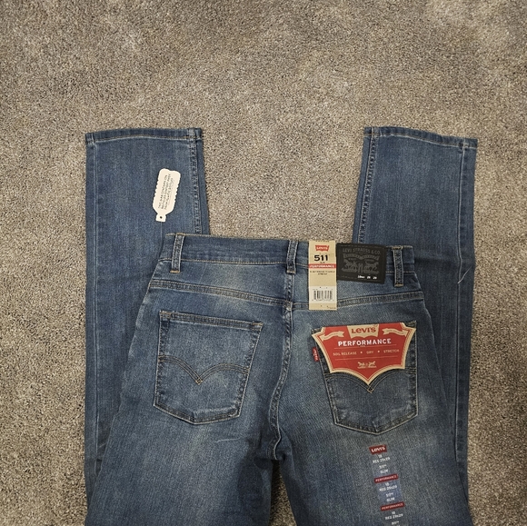 Boys Levi's 511 slim blue jeans size 18 Reg 29x29 slim fit performance - Picture 2 of 5